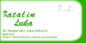 katalin luka business card